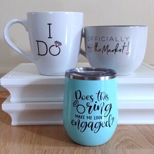 Wedding Jitters Trio of Cups Engagement, Wedding, & Officially off the Market